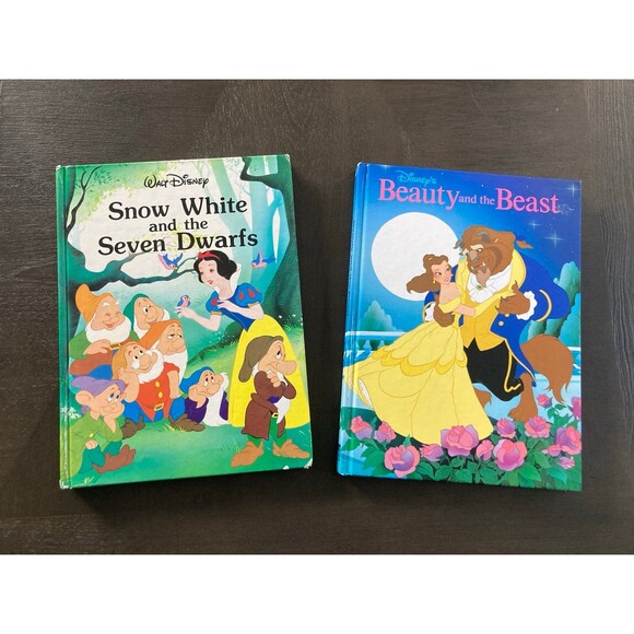 Pair of Disney Princess books Beauty and the Beast and Snow White - Picture 1 of 8